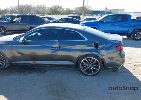 2018 Audi S5 3.0T Premium Plus z USA, uszkodzony, nr VIN WAUP4AF55JA062708